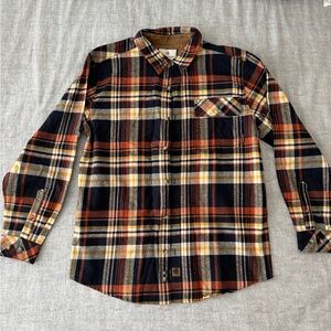 Men's Plaid Shirt - Black, Red, and Yellow